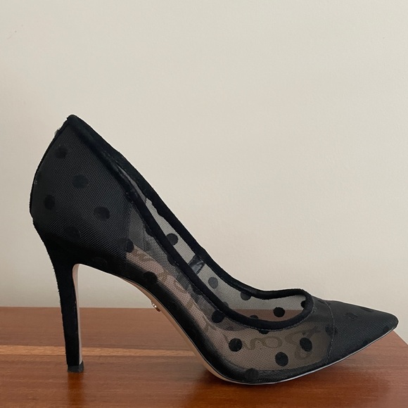 Sam Edelman Shoes - Sam Edelman Black Hazel Polka Dot Pumps